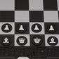 Yellow Mountain Imports Magnetic Travel Chess Set - 7.9-Inch Foldable Wallet, Black and White, Portable Plastic Design