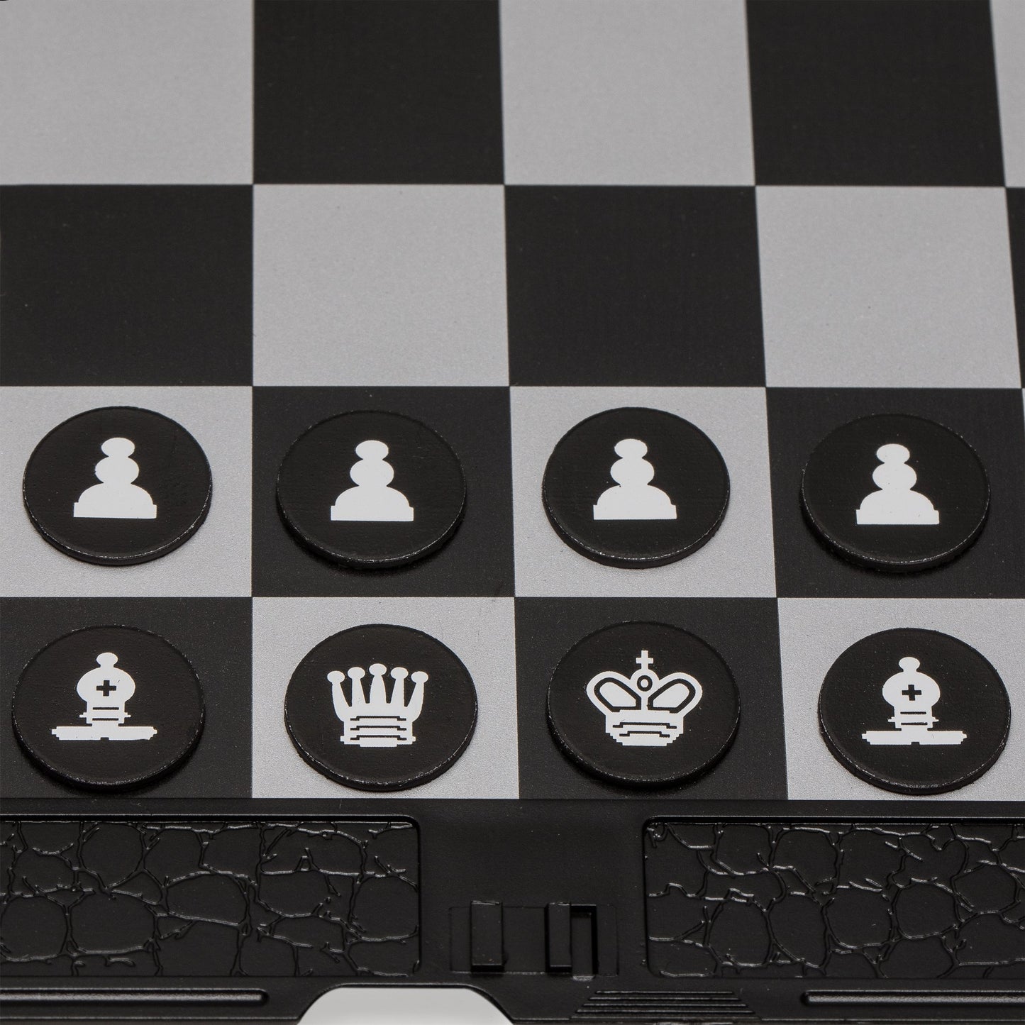 Yellow Mountain Imports Magnetic Travel Chess Set - 7.9-Inch Foldable Wallet, Black and White, Portable Plastic Design