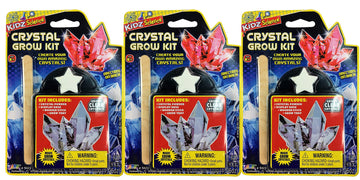 JA-RU Kids Science Kit Crystal Grow Kit (3 Crystal Kits) DIY Stem Learning Toys Grow Crystals Kit for Kids Growing Gemstone & Cr