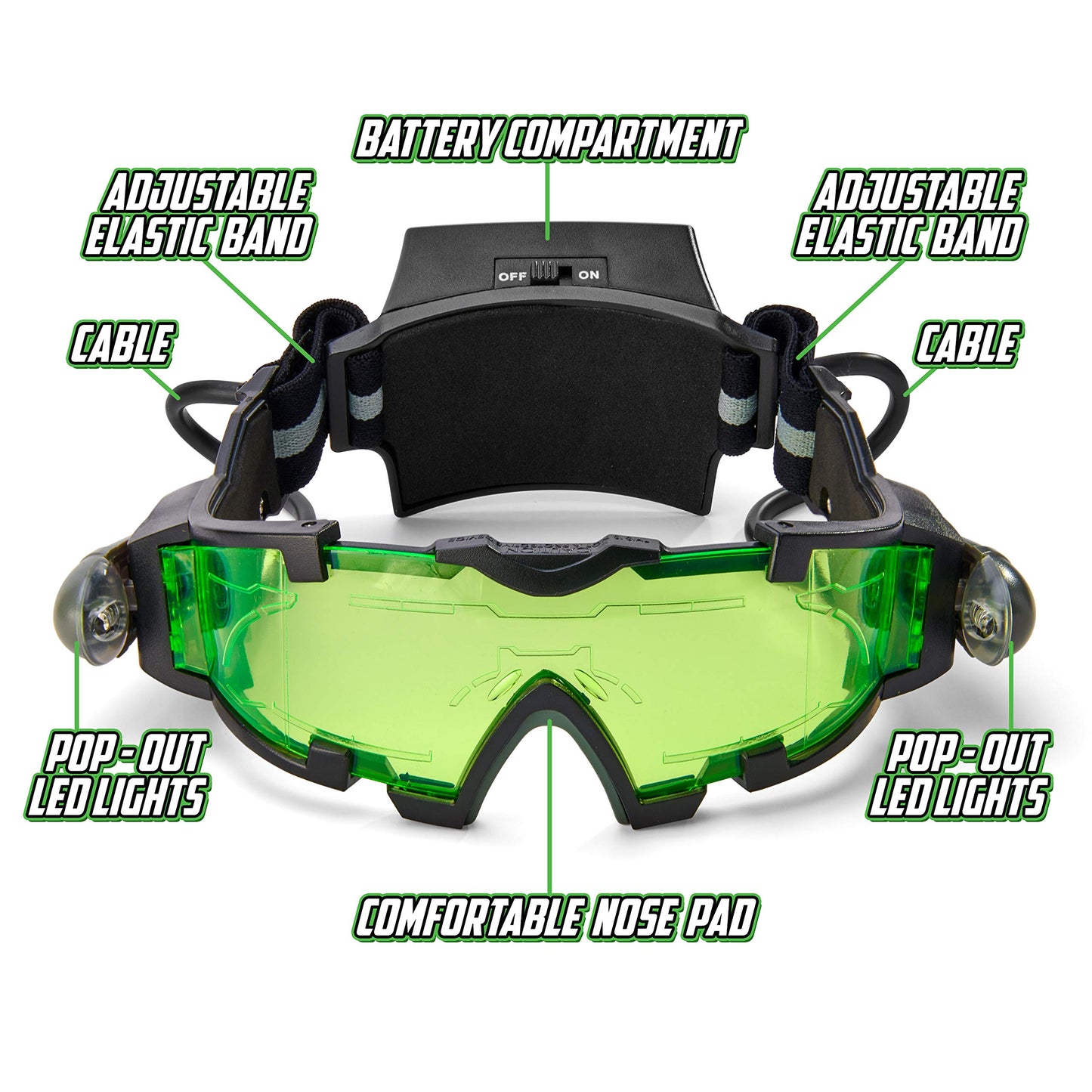 Slf Night Vision Goggles For Kids With Invisible Ink Pen Spy Kit, See In The Dark With Spy Gear, Write Secret Messages With Spy Gadgets, Perfect Spy Ninjas Mission Kit For Play, Spy Kit For Kids 8-12