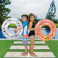 4-Pack Kids Inflatable Pool Floats - Sparkly Confetti-Filled Glitter Pool Float Rings, Cute Pool Floats In Pearl, Silver, Rose Gold, And Gold; Floating Tube Swim Rings For Pool, Beach, Lake - 23 Inch