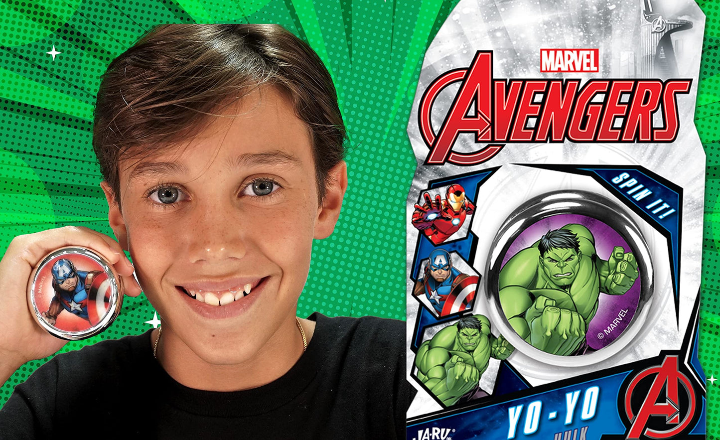 Ja-Ru Marvel Avengers & Spiderman Yo-Yos For Kids (12 Yoyos Assorted) Professional & Beginner Yoyo. Classic 90S Toys Nostalgia. Birthday Gifts & Stocking Stuffers. 6806-12S