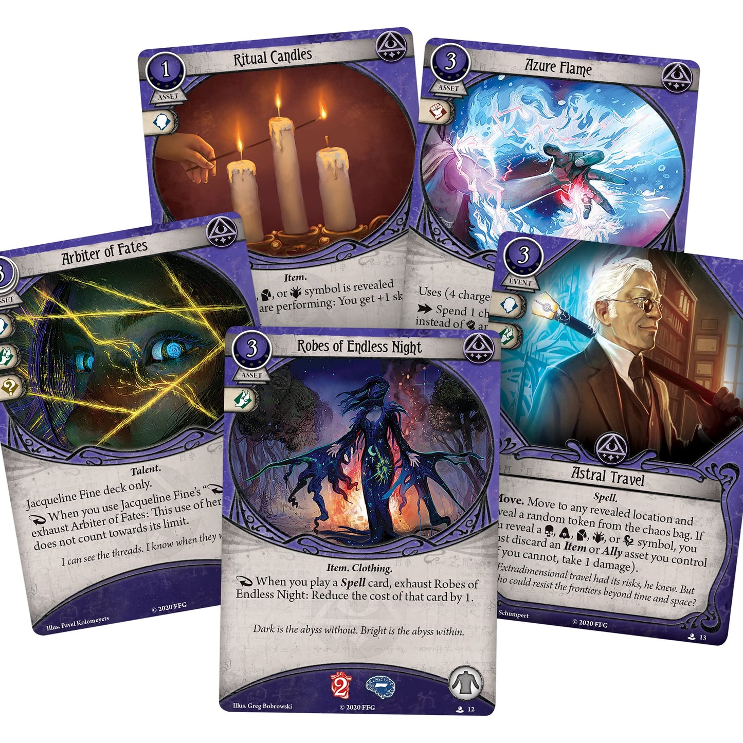 Fantasy Flight Games Arkham Horror The Card Game Jacqueline Fine Starter Deck - Unleash Mystic Powers! Lovecraftian Cooperative Living Card Game, Ages 14+, 1-4 Players, 1-2 Hour Playtime, Made