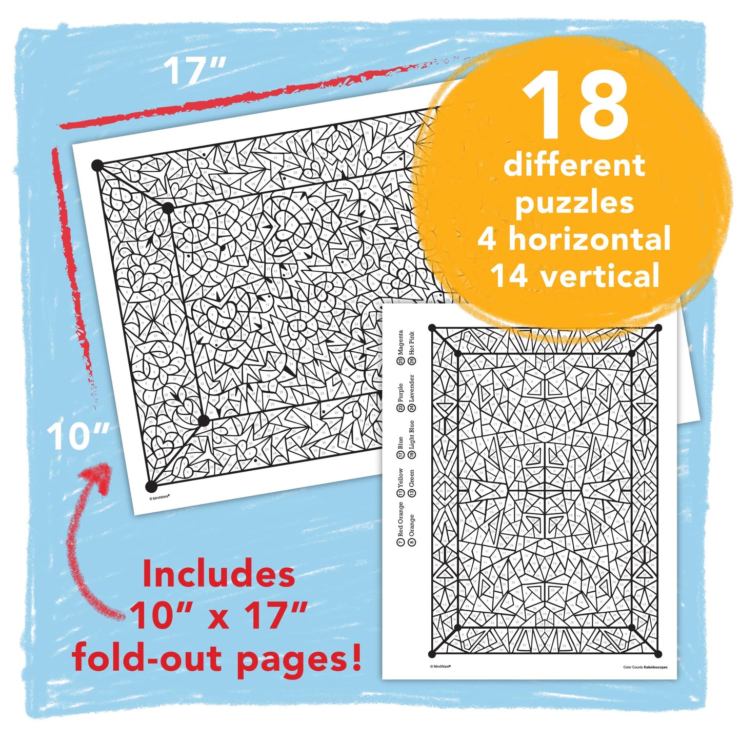 MindWare Color by Number Mystery Mosaics: (Book 14)