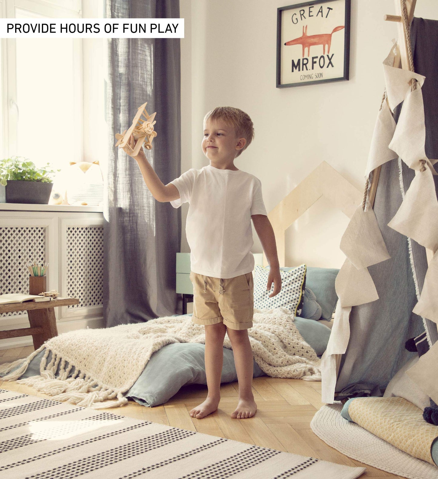 Puzzled 3D Puzzle Nieuport 17 Air - Wood Craft Construction Model Kit Aircraft  Fun Educational DIY Wooden Toy Assemble Model Unfinished Craft Hobby to Build & Paint for Decoration - 30pc Pack