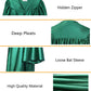 Gradplaza Shiny Choir Robe Kindergarten Preschool Graduation Gown Shiny Graduation Gown For Kids Forest Green Size 33
