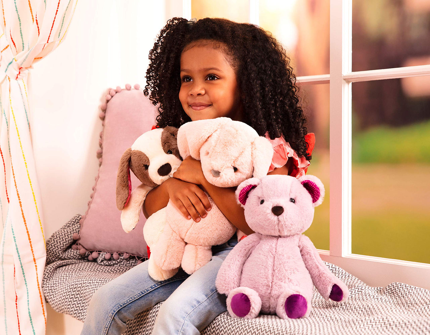 B. Toys- B. Softies-12' Plush Dog - Huggable Dog Stuffed Animal Toy – Soft & Cuddly Plush Puppy – Washable – Babies, Toddlers, Kids- Happy Hues- Cupcake Pup- 0 Months +