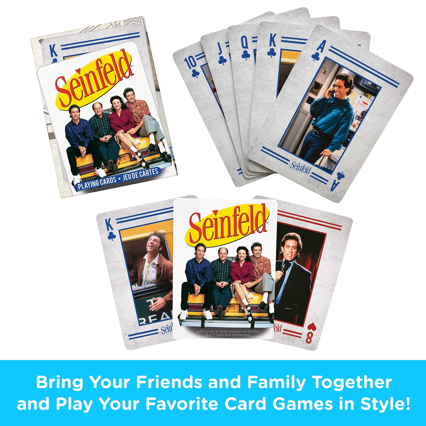 Aquarius Seinfeld Playing Cards - Seinfeld Photos Themed Deck Of Cards For Your Favorite Card Games - Officially Licensed Seinfeld Merchandise & Collectibles