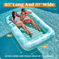 Sloosh Inflatable Tanning Pool Lounger Float,85' X 57' Extra Large Pool Floats Adult With Pillow,4 In 1 Suntan Tub Raft Floatie,Sunbathing Bed Lounge Blow Up Ball Pit Party Gifts,Xl-Cyan White