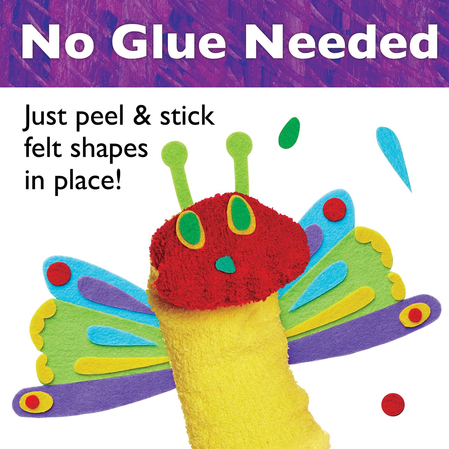 Creativity For Kids The Very Hungry Caterpillar Story Puppets: Sock Puppet Kit For Toddlers From The World Of Eric Carle, Crafts For Kids Ages 3-5+