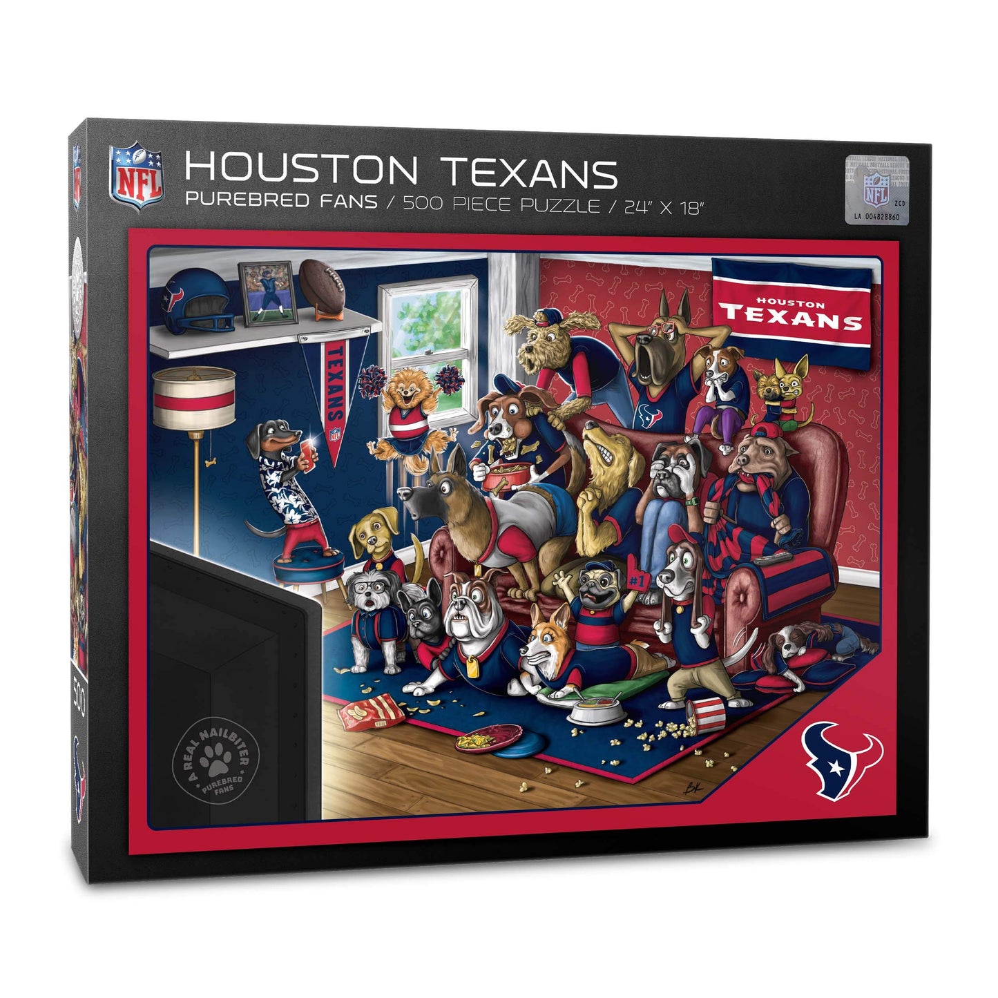 Youthefan Nfl Houston Texans Purebred Fans 500Pc Puzzle - A Real Nailbiter