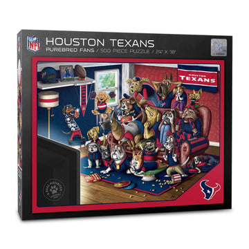 Youthefan Nfl Houston Texans Purebred Fans 500Pc Puzzle - A Real Nailbiter