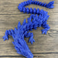 Munnygrubbers - Xl 26' Crystal Dragon Fidget Toy - Heavy Duty - 3D Printed Flexible Articulating Dragon Plastic Collectible Figurine - Surprise Egg Compatible - (Shiny Blue Dragon)