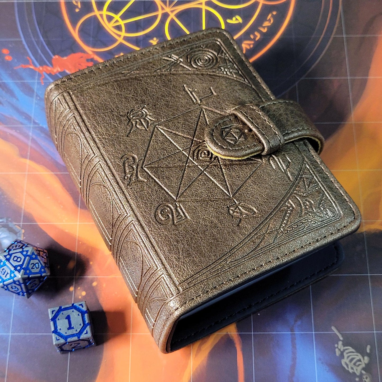 Forged Dice Co. Book Of Incantations Spell Card Book - Tome Edition - Bronze