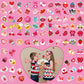 Ohome Valentines Stickers - 180 Pcs Valentines Day Stickers For Kids Classroom School -Vinyl Heart Stickers - Valentines Crafts