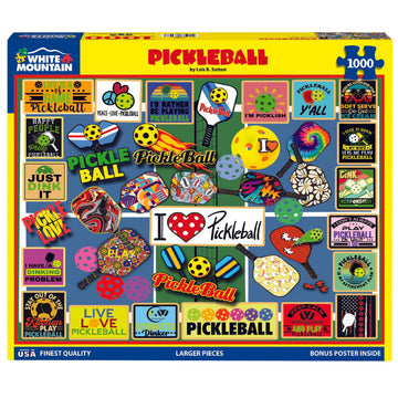 White Mountain Puzzles - Pickleball - 1000 Piece Jigsaw Puzzle
