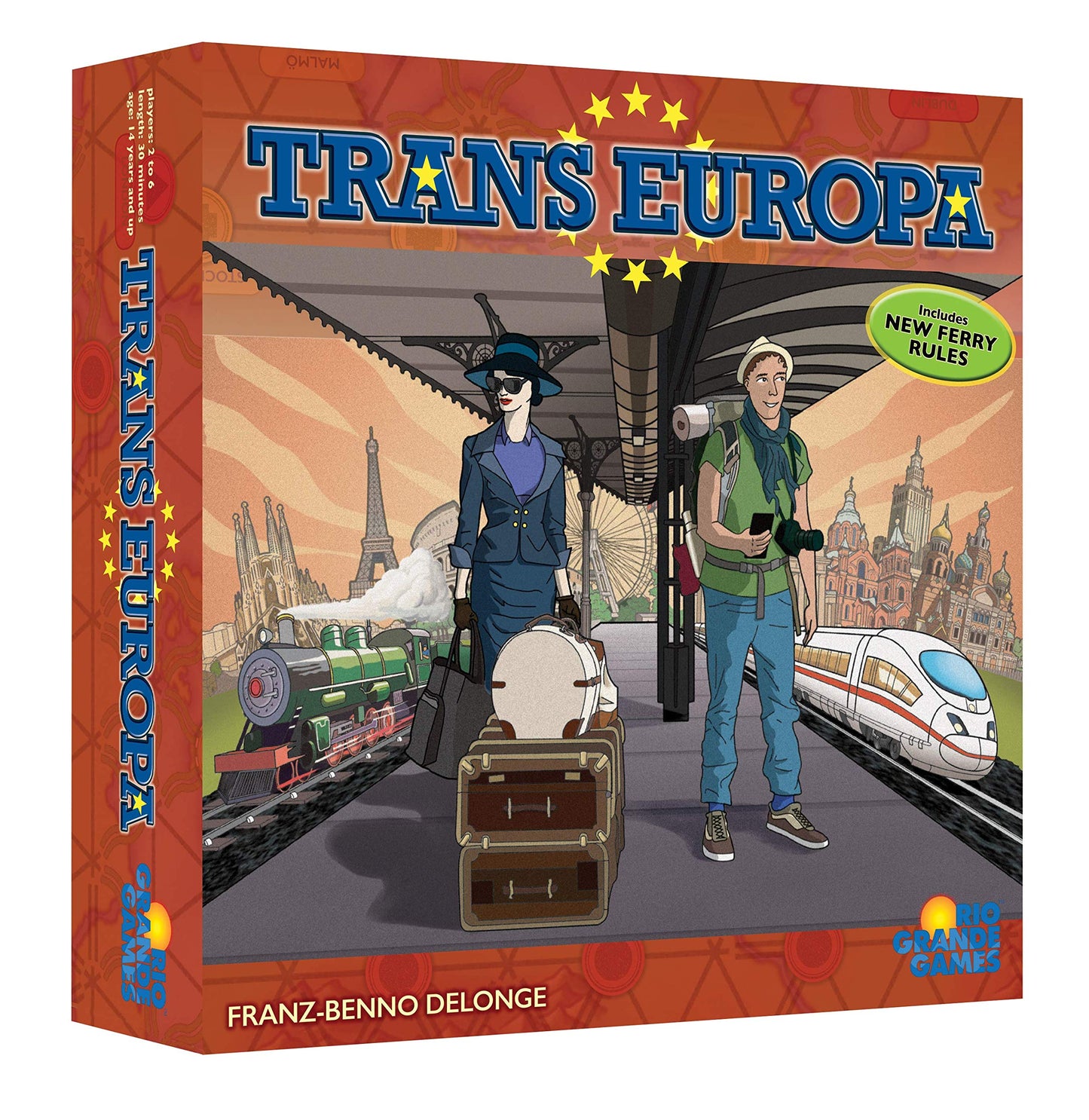 Rio Grande Games Transeuropa Board Game - RIO273 Model, Strategy Gameplay