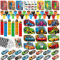 BenLouis 96Pcs Race Car Party Favors Racing Theme School Stationery Set Bulk for Kids Fast Racecar Wheel Birthday Party Goodie B