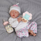 Ekokiz Reborn Baby Dolls Clothes Girl Perfectly Cute Baby Dolls Clothes 17-22 Inches Baby Doll Accessories White Baby Clothes Fo