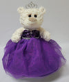 Kinnex Collections Since 1997 12' Quince Anos Quinceanera Last Doll Teddy Bear With Dress (Centerpiece) ~ Arc09831-13 (Purple)