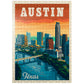 MyPuzzle Austin  Texas: Skyline  Vintage Poster - enhanced 500 Piece Jigsaw Puzzle for mature-themeds