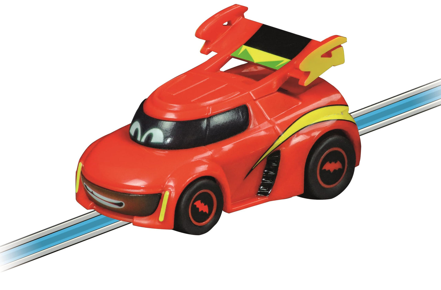Carrera First Batwheels - Time For Action Slot Car Race Track With Spinners Includes Bam And Redbird Cars Battery-Powered Beginner Racing Set Kids Ages 3 Years Up