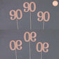 Gexolenu No 90, 10 Pack Double-Sided Rose Gold Glitter 90Th Birthday Centerpieces For Tables, Number 90 Birthday Table Toppers P