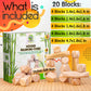 Panda Brothers Wooden Balancing Stones - Montessori Toys For 3 4 5 Year Old Kids And Toddlers Learning Sensory Toy, 20 Large Siz