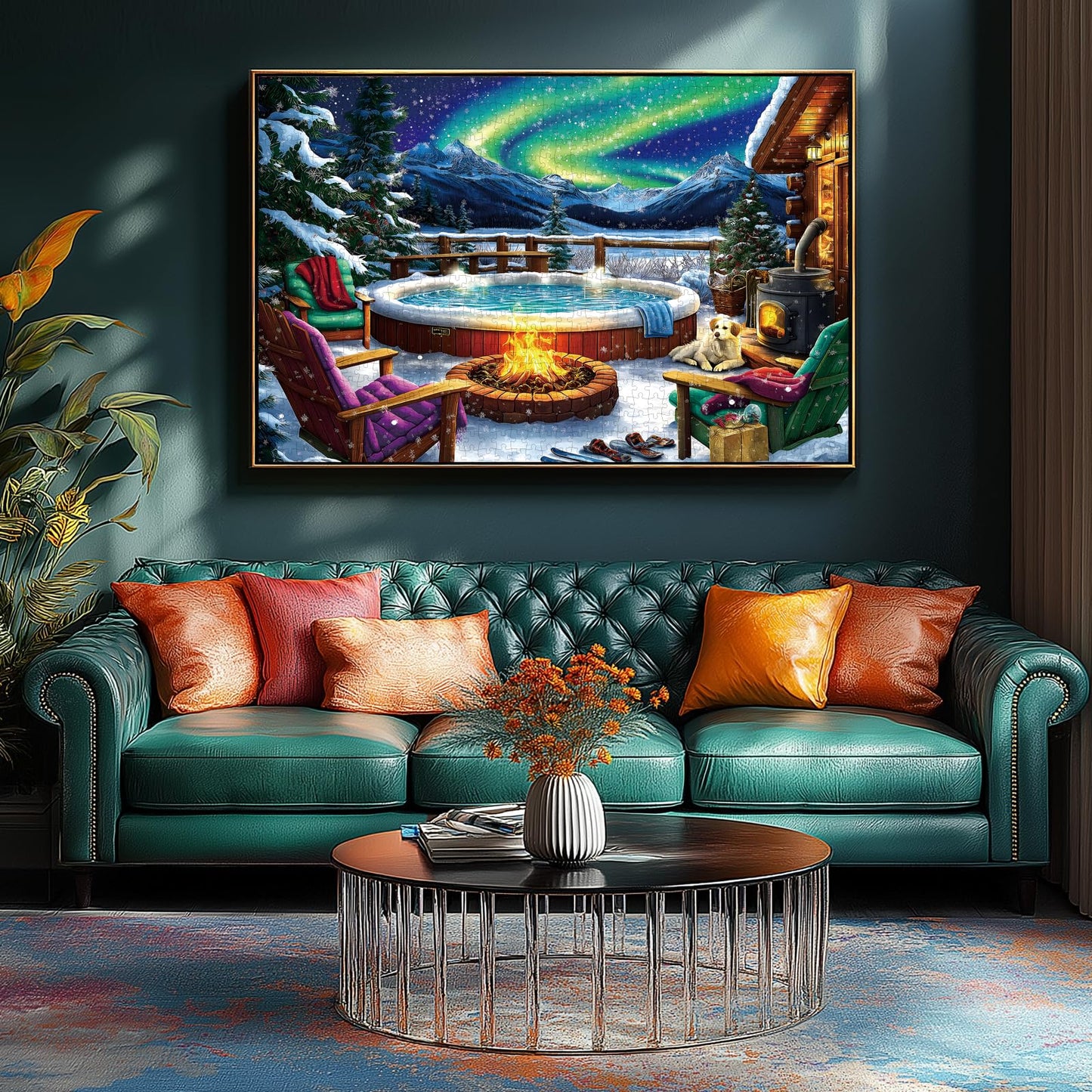 Miniwan Northern Lights Puzzle - 500 Piece Puzzles For Adults Vivid Imagery Impossible Hard Difficult Challenging Puzzle,Unique