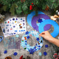 Hollowfly 48 Sets Winter Wreath Craft Kits DIY Snowflake Wreath Hanging Ornaments Make Your Own Paper Craft with Stickers for Wi