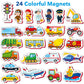 Little World 24 Foam Fridge Magnets for Toddlers - Child Safe, Chunky Size, Multi Color, Model RK93010-02