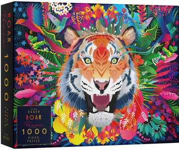 Elena Essex Jigsaw Puzzles 1000 Pieces - Roar Power/Puzzles For Adults 1000 Pieces / 1000 Piece Puzzle/Cool Animal Tiger Cat Puzzle/Puzzle Size 20X28 Inches