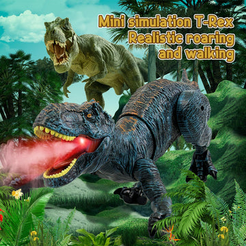 Talgic Remote Control Dinosaur For Boys 4-7, Robot Dinosaur Toys For Kids 5-7, Rc Dinosaur With Realistic Legs & Spray Stream,Remote Dinosaur Toys For Kids3 4 5 6 8 Year Old Boy Birthday Gift (Blue)