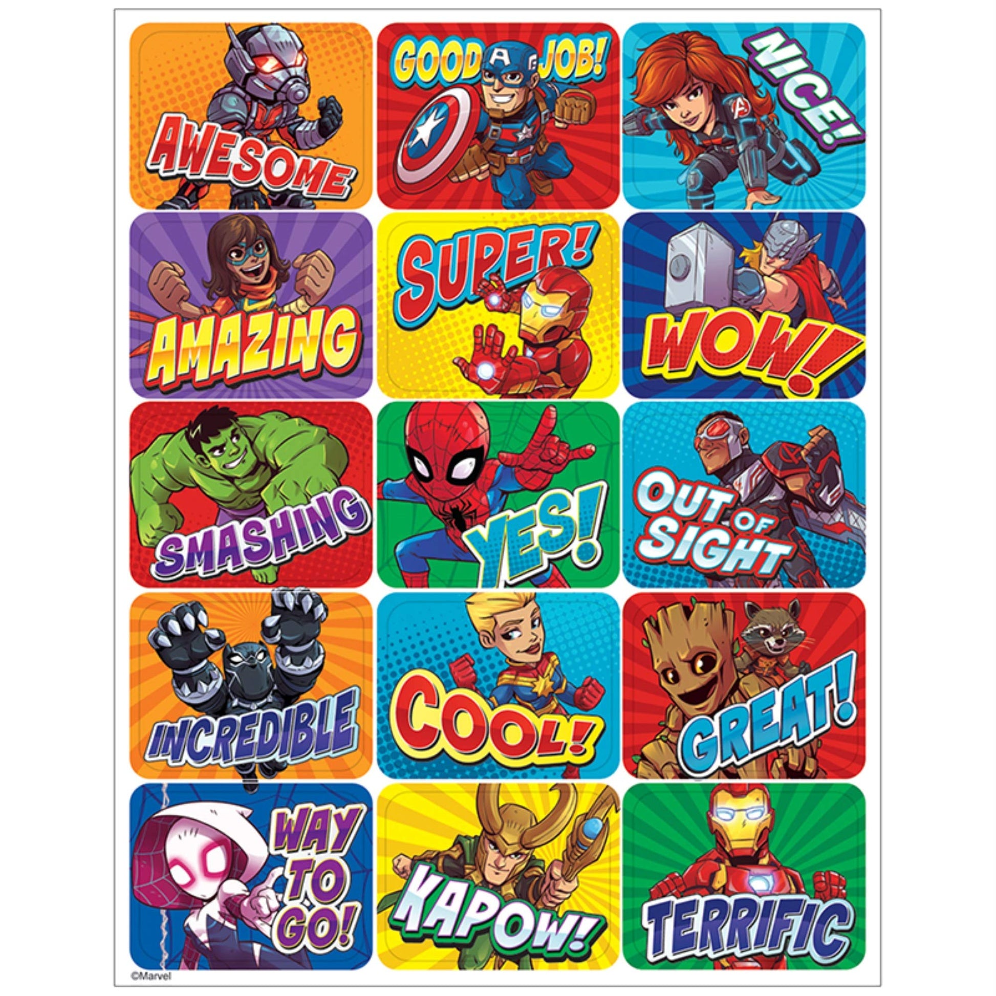 MARVEL SUPER HERO ADVENTUR STICKERS