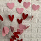 80 Heart Garland Red & Pink- Valentines Day Decoration, Hanging Hearts, Valentines Day Banner, Hanging Valentines Garland, Valen