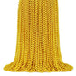 ZYFLSQ 100 Pcs 33'' 7mm Metallic Gold Beads Necklaces, Bulk Mardi Gras Beaded Necklaces, Party Beads Costume Necklaces