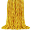 ZYFLSQ 100 Pcs 33'' 7mm Metallic Gold Beads Necklaces, Bulk Mardi Gras Beaded Necklaces, Party Beads Costume Necklaces