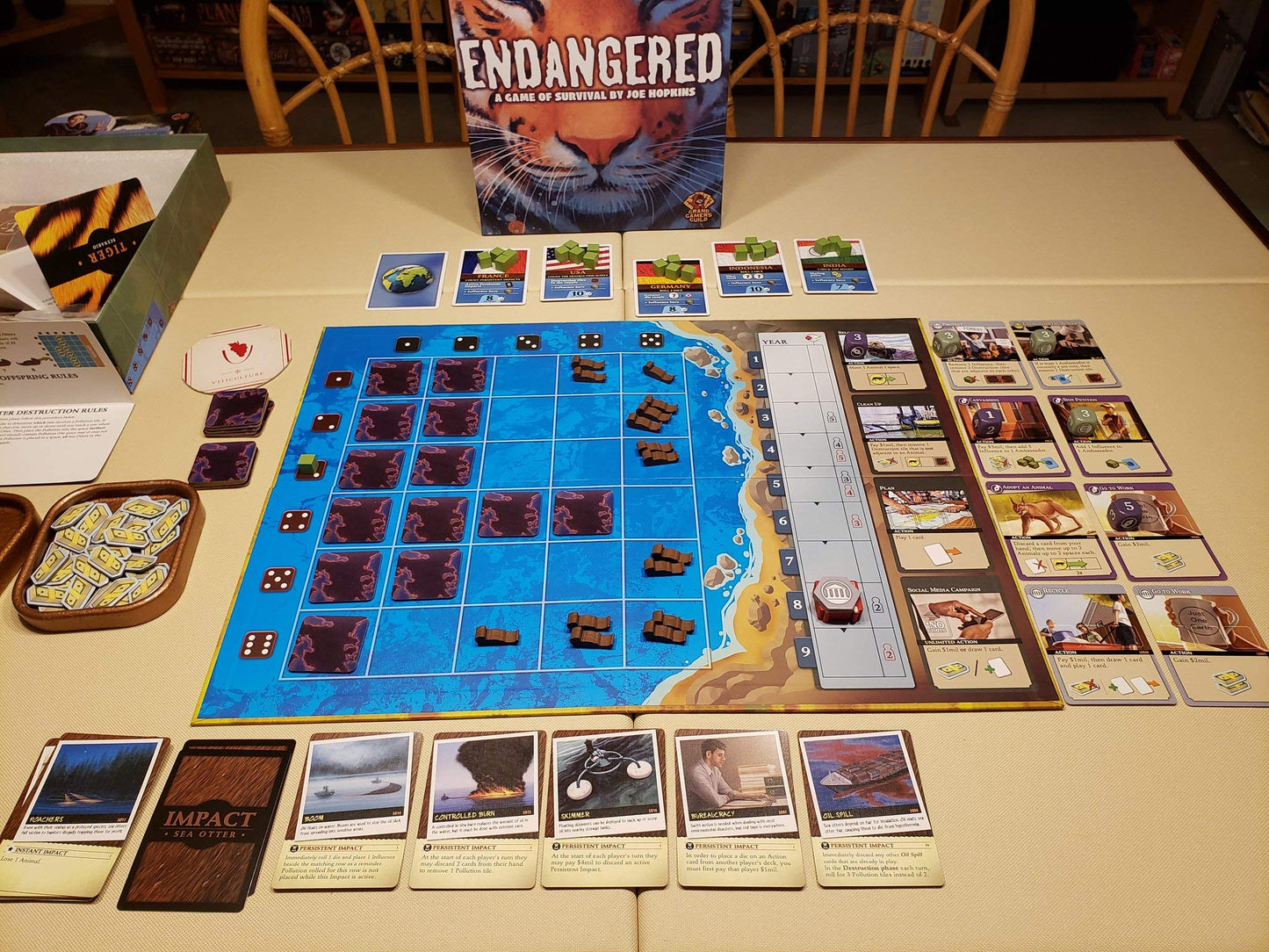 Grand Gamers Guild Endangered Board Game - Multicolor, Cardboard, Model EG02GGD