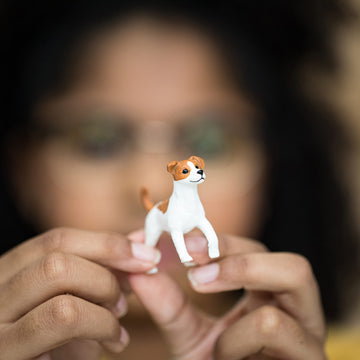 Schleich Farm World, Realsitic Cute Dog Toys For Boys And Girls, Jack Russell Terrier Toy Figurine, Ages 3+