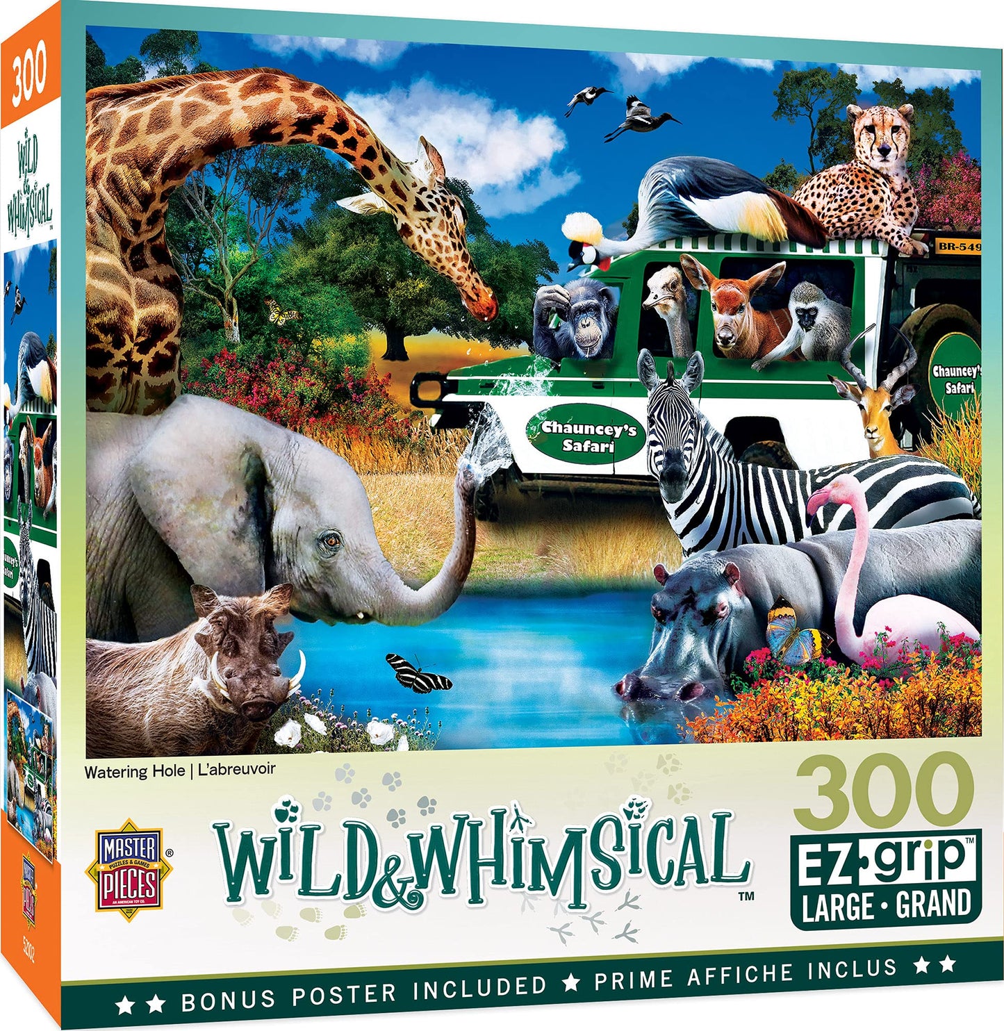 Masterpieces 300 Piece EZ Grip Jigsaw Puzzle - Watering Hole - 18x24