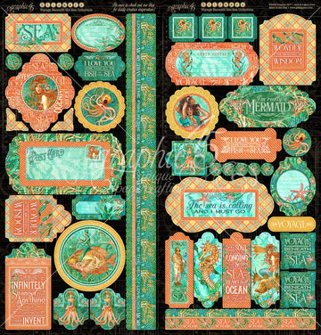 Graphic 45 Deluxe Collector'S Edition Pack 12''X12''-Voyage Beneath The Sea, Multicolor