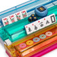 Yellow Mountain Imports American Mahjong Set - Koi Fish, Acrylic Racks, Soft White Leatherette Case, Model TC-AF004-A