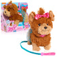 Bowbow On The Go Go 11.75-Inch Plush Stuffed Animal, Set Includes Leash, 3 Fabric Bows, Brush, And Tutu, Kids Toys For Ages 3 Up By Just Play
