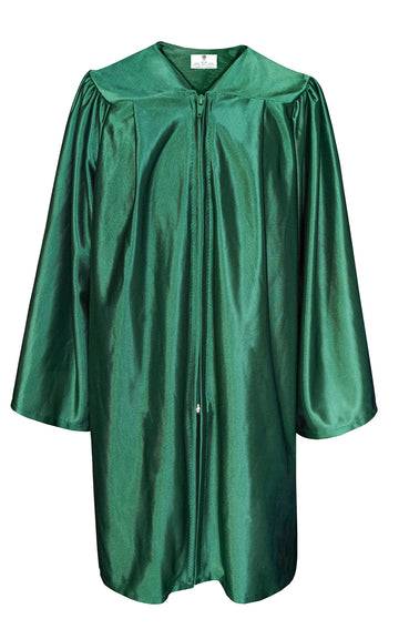 Gradplaza Shiny Choir Robe Kindergarten Preschool Graduation Gown Shiny Graduation Gown For Kids Forest Green Size 27