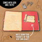 Peaceable Kingdom Pirates 6.25' Lock And Key, Lined Page Diary For Kids