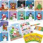 Fulmoon 144 Pcs Christmas Coloring Books with Crayons for Kids Christmas Activity Books Mini Coloring Book Bulk for Toddler Ages