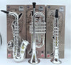 Toy Instruments Set Trumpet  Saxophone and Clarient with Standard Keys in Perfect Pitch are Easy and intuitive to Create Real Music. Instruments Measures 16 inches in Length.