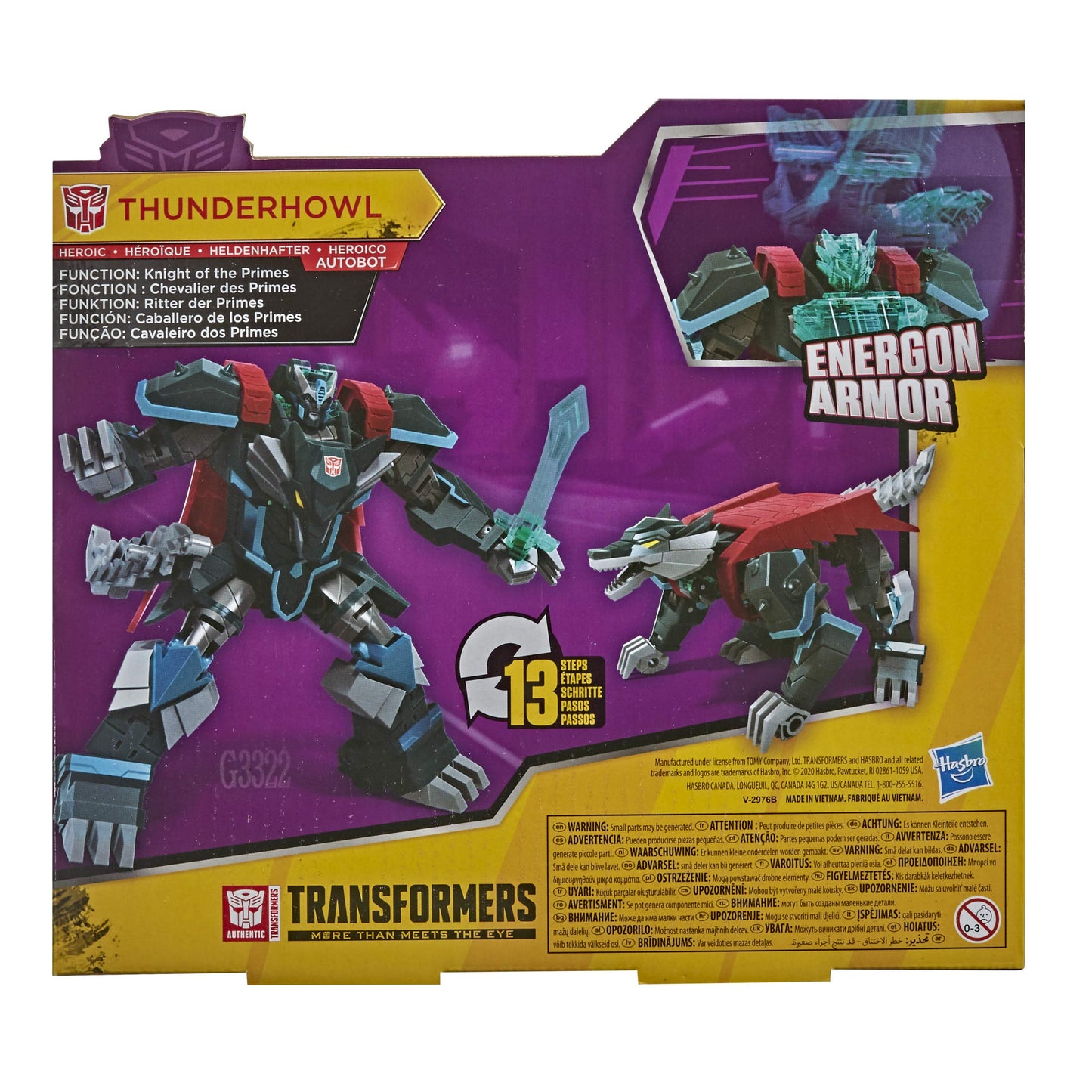 Transformers Bumblebee Cyberverse Adventures Ultra Class Thunderhowl Action Figure  Energon protective covering Power Up  for Kids Ages 6 and Up  6.75-inch