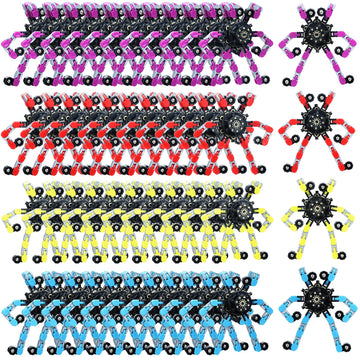 Zhanmai 12 Pack Funny Sensory Fidget Toys, Transformable Fidget Spinners Deformable Chain DIY Robot Spinner Sensory Toy, Stress 