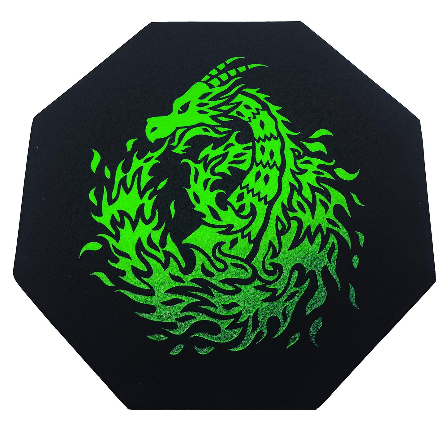 Fantasydice Green Fire Dragon - Dice Tray - 8'' Octagon with Lid and Dice Staging Area- Holds 5 Sets of Dice(7 / Standard) for A